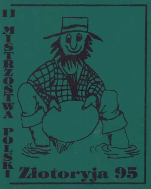 Naklejka z II Międzynarodowych Otwartych Mistrzostw w Płukaniu Złota - Złotoryja 1995 #Złotoryja