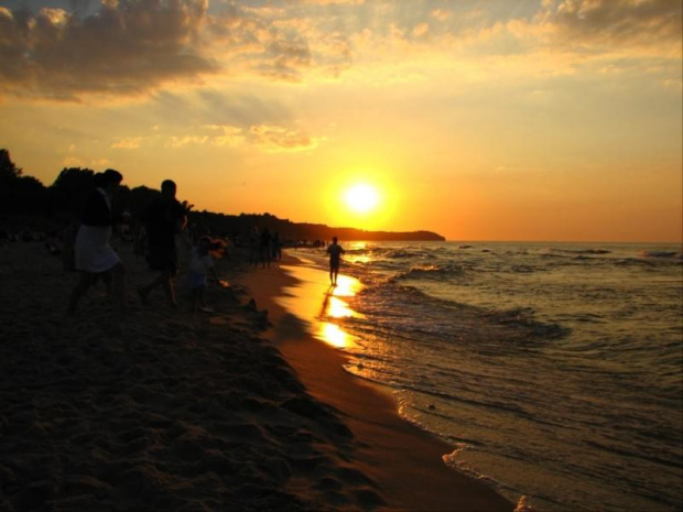 Władysławowo - plaża zachód słońca pięknie było :)