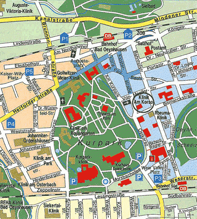 Plan miasta Bad Oeynhausen