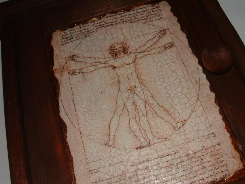 Leonardo da Vinci's Vitruvian Man #klucze #LeonardoDaVinci #szafka #VitruvianMan