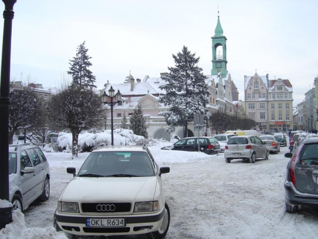 Kluczbork w zimowej szacie - Rynek #MiastoKluczbork