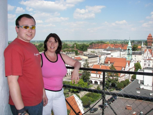 Widok z wiezy kosciola ewangielickiego na rynek #Miasto #Kluczbork