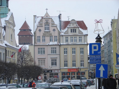 Kluczbork w zimowej szacie - Rynek #MiastoKluczbork