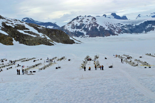Dog Sled Camp at Juneau Glacier Allaska