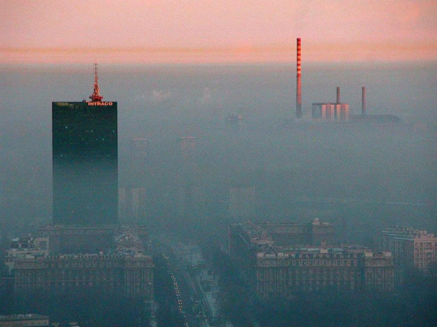 Warsaw, misty moirning