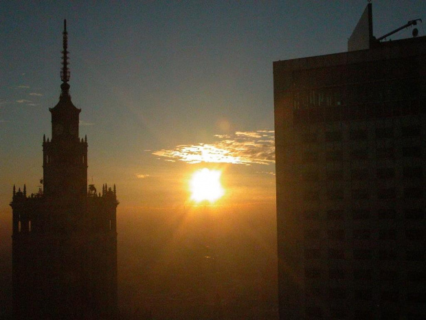 Warsaw, misty morning