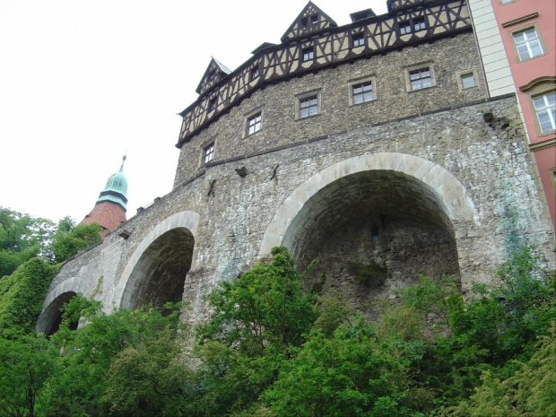 Widok na zamek z dolnego tarasu #Książ #Zamek #Wałbrzych