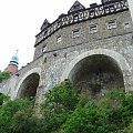 Widok na zamek z dolnego tarasu #Książ #Zamek #Wałbrzych