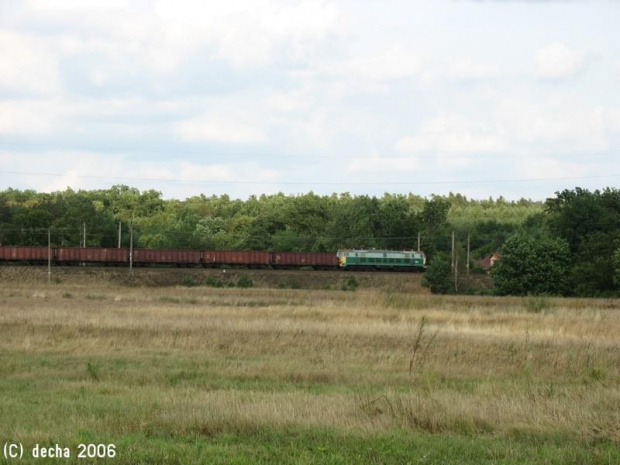 08.08.2006 - Rzepin/Rzepinek. ET22 z próżnymi węglarkami w kierunku Czerwieńska