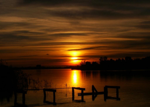 #jezioro #widok #zachód #ZachódSłońca