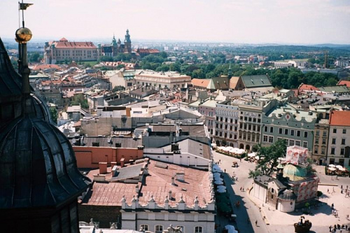 panorama z Wieży Mariackiej