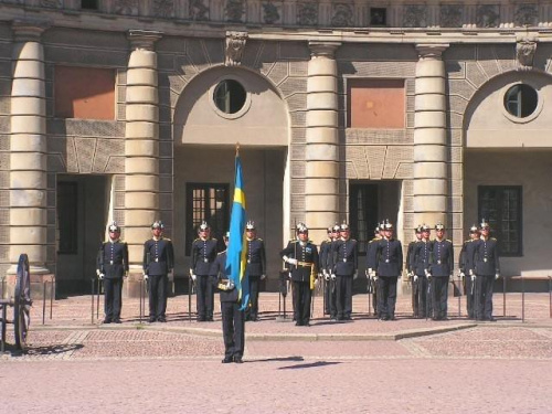 Zmiana warty Pałac Królewski w Sztokholmie