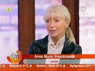 Sędzia Anna Maria Wesołowska
Dzień Dobry TVN
24 września 2006 #SędziaAnnaMariaWesołowska