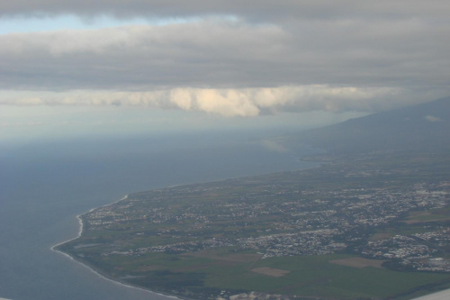 Widok z samolotu na Mauritius