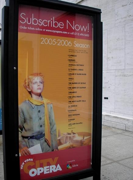 Lincoln Center. Plakat reklamujący balet "Mały Książę"