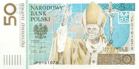 banknot jan paweł II