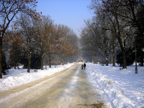 Park Skaryszewski w Warszawie w puchowej szacie