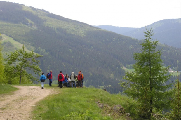 Mola, Tomek i Ania w Czeskich Karkonoszach