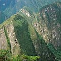 Widok z Huayna Picchu na wzniesienia w okolicy, Peru