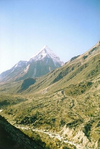 Shivling peak (6540 mnpm), droga do Gomukh, Himalaje Indyjskie