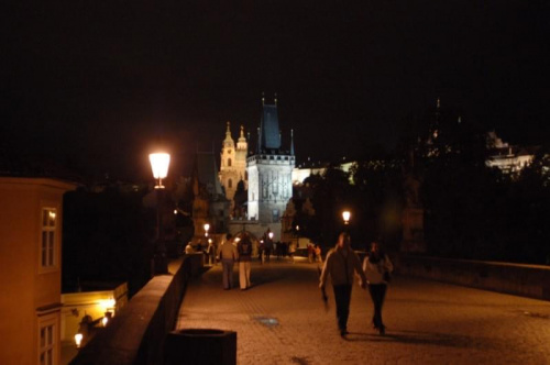 Praga nocą - most Karola