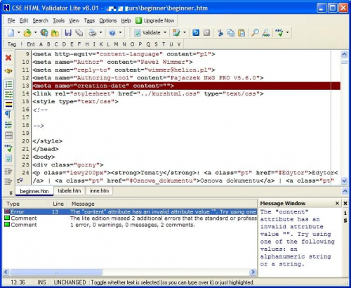 CSE HTML Validator Lite 8 #HTML #walidator #webmaster