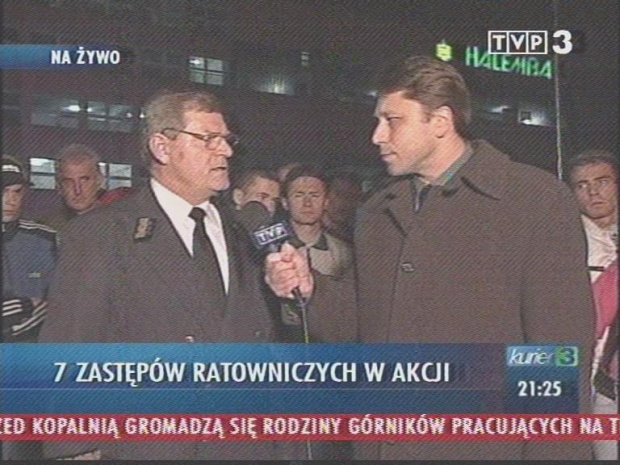 Tragedia w KWK Halemba w oczach telewizji.
www.TVPmaniak.tv.pl