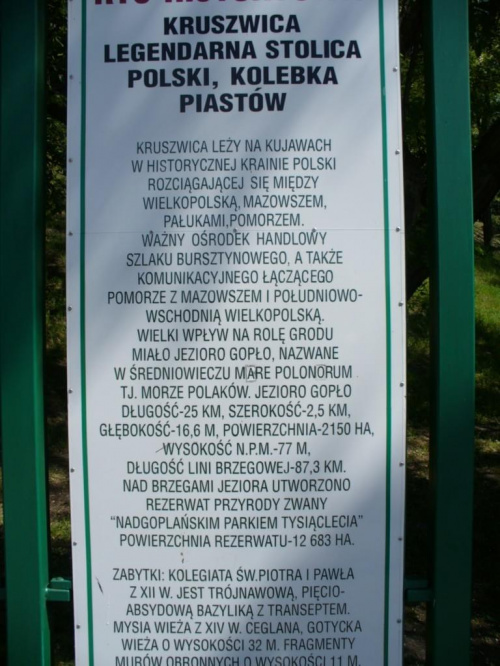 Kruszwica Legendarna stolica Polski,kolebka Piastów