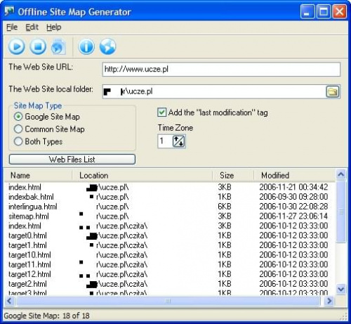 Offline SiteMap Generator do tworzenia map witryn