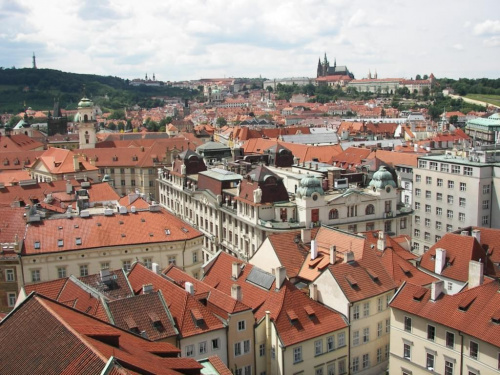 Widok z wieży ratuszowej Prage #Praga #Rynek #Zegar #Ratusz #Miasto