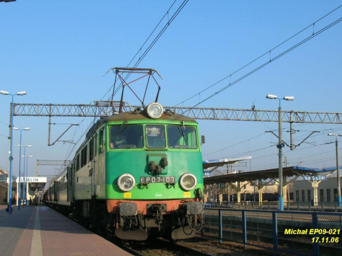 EU07-107 z poc.pos. ''Bolko'' Rel. Lublin-Wrocław Gotowy do Odjazdu z Lublina