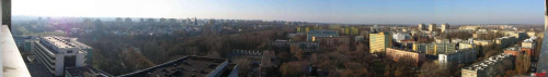 panorama z 14 pietra rektoratu UMCS w Lublinie. Widok na zachodnia czesc miasta. (9.12.2006 Lublin)