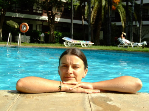 Chwila ochłody w hotelowym basenie #Teneryfa