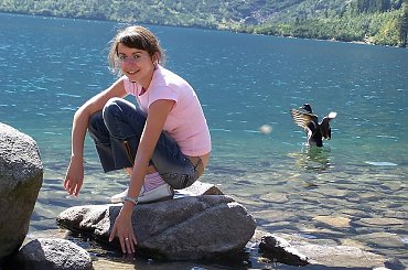 super fotka, wykonana we wrześniu 2006 roku nad Morskim Okiem w Tatrach. Zero fotomontażu.... ta kaczka serio sie tak trzepotała :) #GóryTatry