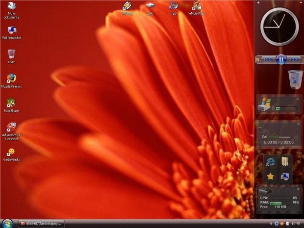 mój pulpit z sidebar xp-vista