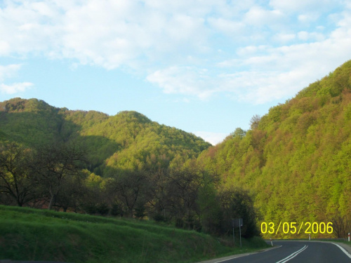 odcinek drogi Nowy Sącz - Krościenko