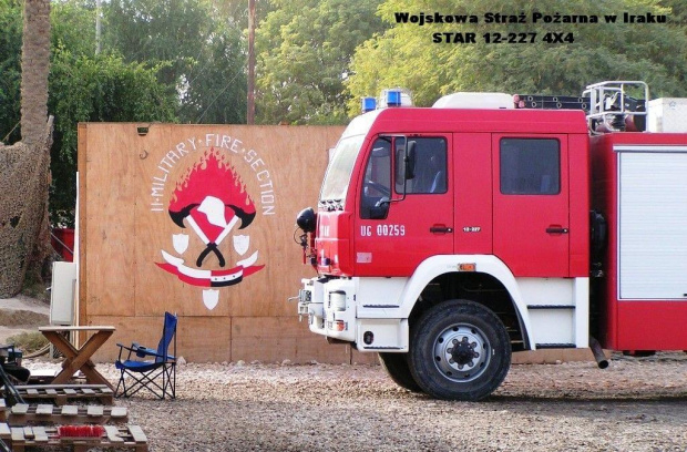 Samochód ratowniczo-gaśniczy STAR 12-227 na wyposażeniu Wojskowej Strazy Pożąrnej stacjonującej w Polskiej Bazie wojskowej w Iraku
------------
fot-PEPSICO