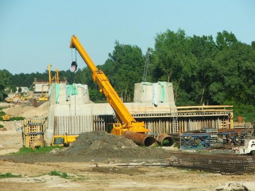 Budowa obwodnicy - widok od strony Jaroszyna #Puławy #most #obwodnica #Jaroszyn #Wisła